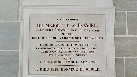 24 avril 1723 - 2023 - Commémoration des 300 ans de la mort du Major Davel